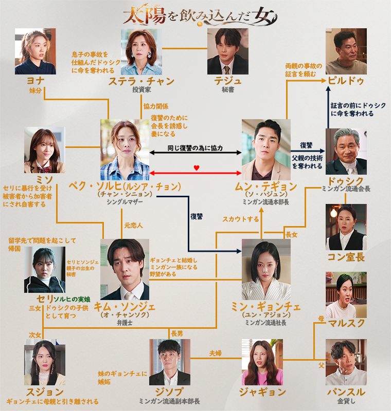 太陽を飲み込んだ女-相関図